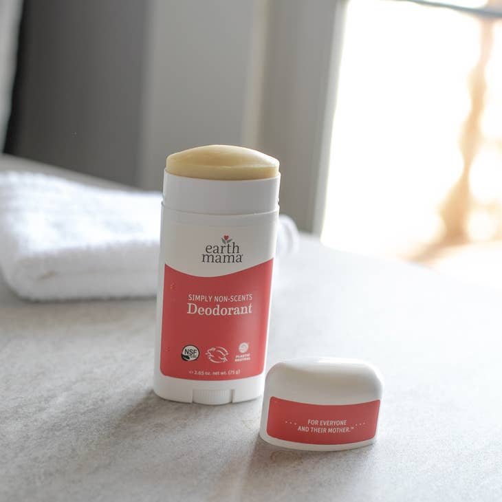 image of open container of earth mama organic simply non-scents organic deoderant.